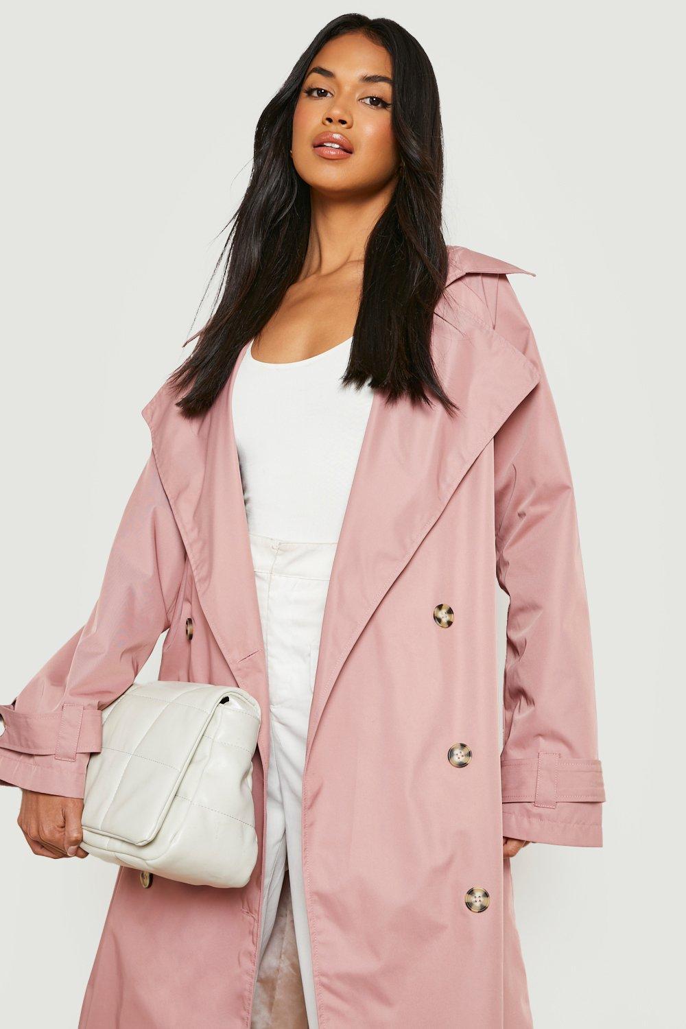 Dusky pink outlet raincoat